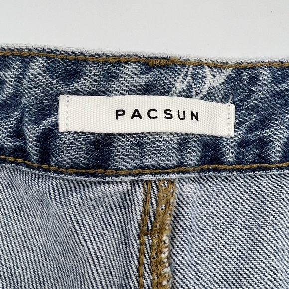 PacSun Butterfly High Waisted Denim Festival Shorts SZ 26 - Picture 7 of 13
